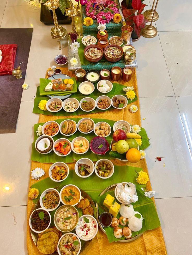 Traditional bhog offerings prepared for Krishna Janmashtami celebration.