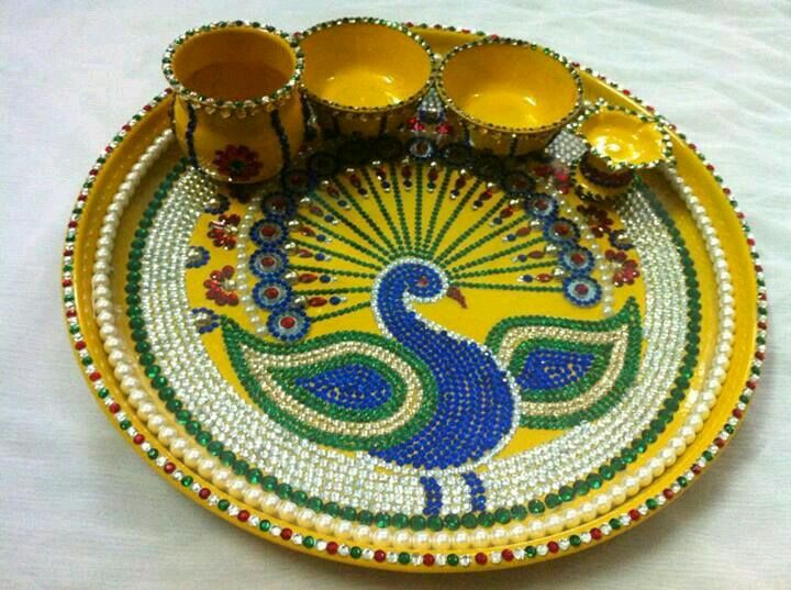 Rakhi Thali - Rangoli design
